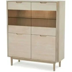 Furnhouse Highboard   ¦ holzfarben ¦ Maße (cm): B: 123 H: 146
