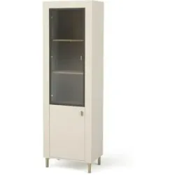 Höffner Vitrine   ¦ beige ¦ Maße (cm): B: 60 H: 194