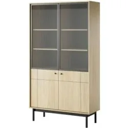 Höffner Vitrine   ¦ holzfarben ¦ Maße (cm): B: 104 H: 185