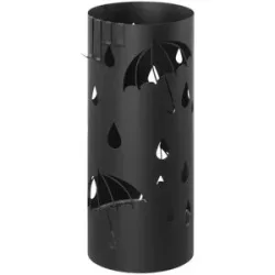 Höffner Schirmständer   ¦ schwarz ¦ Metall,Kunststoff ¦ Maße (cm): B: 17 H: 41