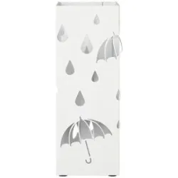 Höffner Schirmständer   ¦ weiß ¦ Metall,Kunststoff ¦ Maße (cm): B: 15,5 H: 49