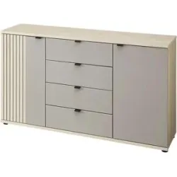 Höffner Sideboard  Pisa ¦ grau ¦ Maße (cm): B: 149 H: 84 T: 38.0