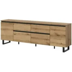 Höffner Lowboard  Tomasa ¦ holzfarben ¦ Maße (cm): B: 180 H: 64