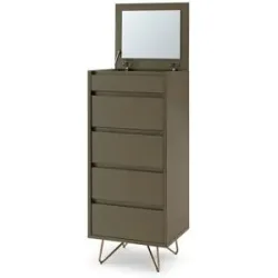 Höffner Kommode   ¦ grau ¦ Maße (cm): B: 45 H: 110