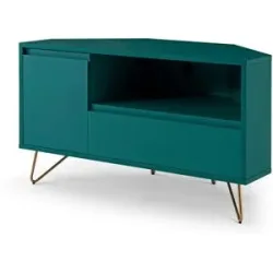 Höffner Eck-TV-Lowboard   ¦ blau ¦ Maße (cm): B: 100 H: 58