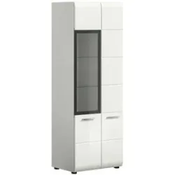Höffner Vitrine   ¦ weiß ¦ Maße (cm): B: 60 H: 160