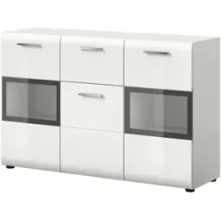 Höffner Sideboard   ¦ weiß ¦ Maße (cm): B: 125 H: 81