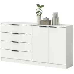 Höffner Sideboard  Kopenhagen ¦ weiß ¦ Maße (cm): B: 148 H: 80