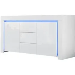 Höffner Sideboard   ¦ weiß ¦ Maße (cm): B: 140 H: 65