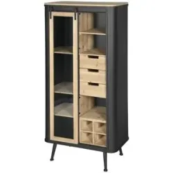 Höffner Bar-Vitrine  Imola ¦ Maße (cm): B: 70 H: 140 T: 38.0