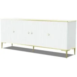 Höffner Sideboard   ¦ weiß ¦ Maße (cm): B: 182 H: 73