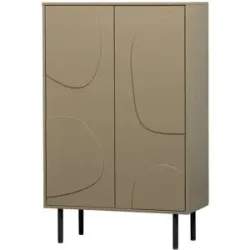WOOOD Highboard   ¦ beige ¦ Maße (cm): B: 85 H: 135