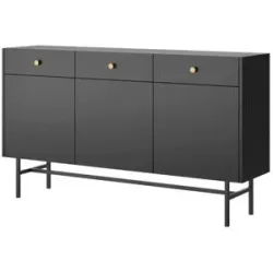 Selsey Sideboard   ¦ schwarz ¦ Maße (cm): B: 155 H: 89,4
