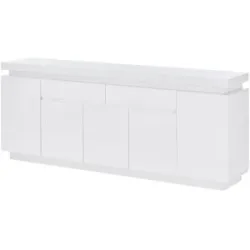 Höffner Sideboard  Torri ¦ weiß ¦ Maße (cm): B: 200 H: 81 T: 40.0