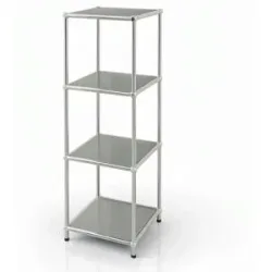 Floordirekt Metallregal   ¦ grau ¦ Maße (cm): B: 30 H: 89