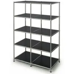 Floordirekt Metallregal   ¦ schwarz ¦ Maße (cm): B: 78 H: 118