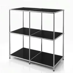 Floordirekt Metallregal   ¦ schwarz ¦ Maße (cm): B: 78 H: 82