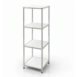 Floordirekt Metallregal   ¦ weiß ¦ Maße (cm): B: 30 H: 89
