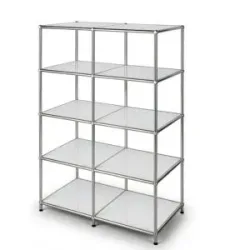Floordirekt Metallregal   ¦ weiß ¦ Maße (cm): B: 78 H: 118