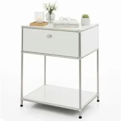 Floordirekt Metallregal   ¦ weiß ¦ Maße (cm): B: 50 H: 65