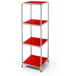 Floordirekt Metallregal   ¦ rot ¦ Maße (cm): B: 30 H: 89