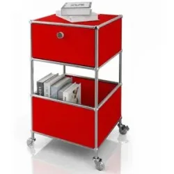 Floordirekt Metallregal   ¦ rot ¦ Maße (cm): B: 40 H: 75