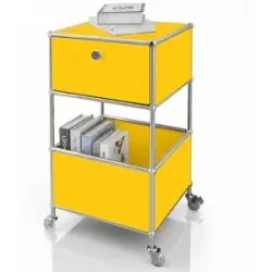 Floordirekt Metallregal   ¦ gelb ¦ Maße (cm): B: 40 H: 75