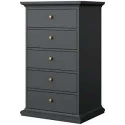 Höffner Kommode  Chester ¦ schwarz ¦ Maße (cm): B: 62,6 H: 104,5 T: 48.5