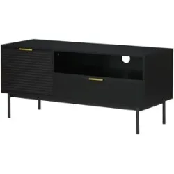 Höffner TV-Lowboard  Nanno ¦ schwarz ¦ Maße (cm): B: 110 H: 50 T: 41.5