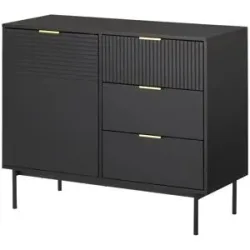 Höffner Sideboard  Nanno ¦ schwarz ¦ Maße (cm): B: 100 H: 80 T: 41.5