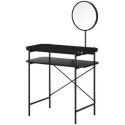 Höffner Schminktisch  Nasidi ¦ schwarz ¦ Maße (cm): B: 80 H: 129 T: 44.0