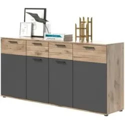 Höffner Kommode  Mason ¦ grau ¦ Maße (cm): B: 180 H: 87 T: 40.0