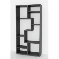 Höffner Standregal  Lanisa ¦ grau ¦ Maße (cm): B: 58 H: 116