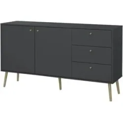Höffner Sideboard  Bonito ¦ grau ¦ Maße (cm): B: 147,2 H: 81,7 T: 39.1