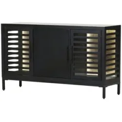 Höffner Sideboard  Masca ¦ schwarz ¦ Maße (cm): B: 140 H: 80 T: 43.0