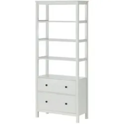 Höffner Regal aus Massivholz Landliv ¦ weiß ¦ Maße (cm): B: 82 H: 197 T: 39.5