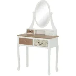 Höffner Schminktisch  Foggia ¦ weiß ¦ Maße (cm): B: 80 H: 150 T: 40.0