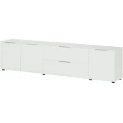 Höffner TV-Lowboard  Vitreo Neo ¦ weiß ¦ Maße (cm): B: 226 H: 55 T: 40.0