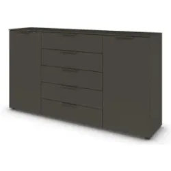 Höffner Sideboard  Frome ¦ schwarz ¦ Maße (cm): B: 180 H: 100