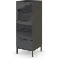 Höffner Kommode  Frome ¦ schwarz ¦ Maße (cm): B: 40 H: 110