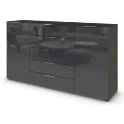 Höffner Sideboard  Flipp ¦ schwarz ¦ Maße (cm): B: 180 H: 99