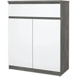 Höffner Sideboard  Nardo ¦ weiß ¦ Maße (cm): B: 80,4 H: 100,4 T: 40.0