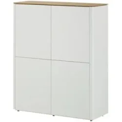 sound+vision Highboard  Loona ¦ weiß ¦ Maße (cm): B: 120 H: 140 T: 43.0