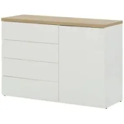 Höffner Sideboard  Siena ¦ weiß ¦ Maße (cm): B: 120 H: 82,6 T: 44.4