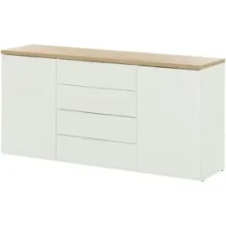 Höffner Sideboard  Siena ¦ weiß ¦ Maße (cm): B: 170,9 H: 82,6 T: 44.4