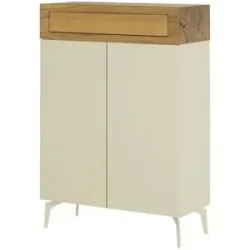 Höffner Highboard  Enego ¦ beige ¦ Maße (cm): B: 90 H: 130 T: 40.0