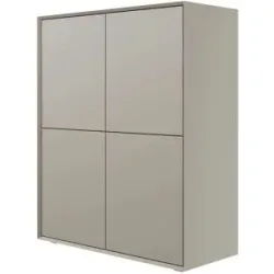 Höffner Highboard  Stream ¦ beige ¦ Maße (cm): B: 100 H: 120 T: 43.0