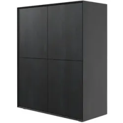 Höffner Highboard  Stream ¦ schwarz ¦ Maße (cm): B: 100 H: 120 T: 43.0