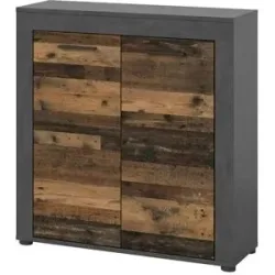 Höffner Highboard  Bardenas ¦ schwarz ¦ Maße (cm): B: 80 H: 88 T: 35.0
