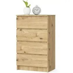 Höffner Kommode mit 4 Schubladen Kai ¦ holzfarben ¦ Maße (cm): B: 60 H: 99